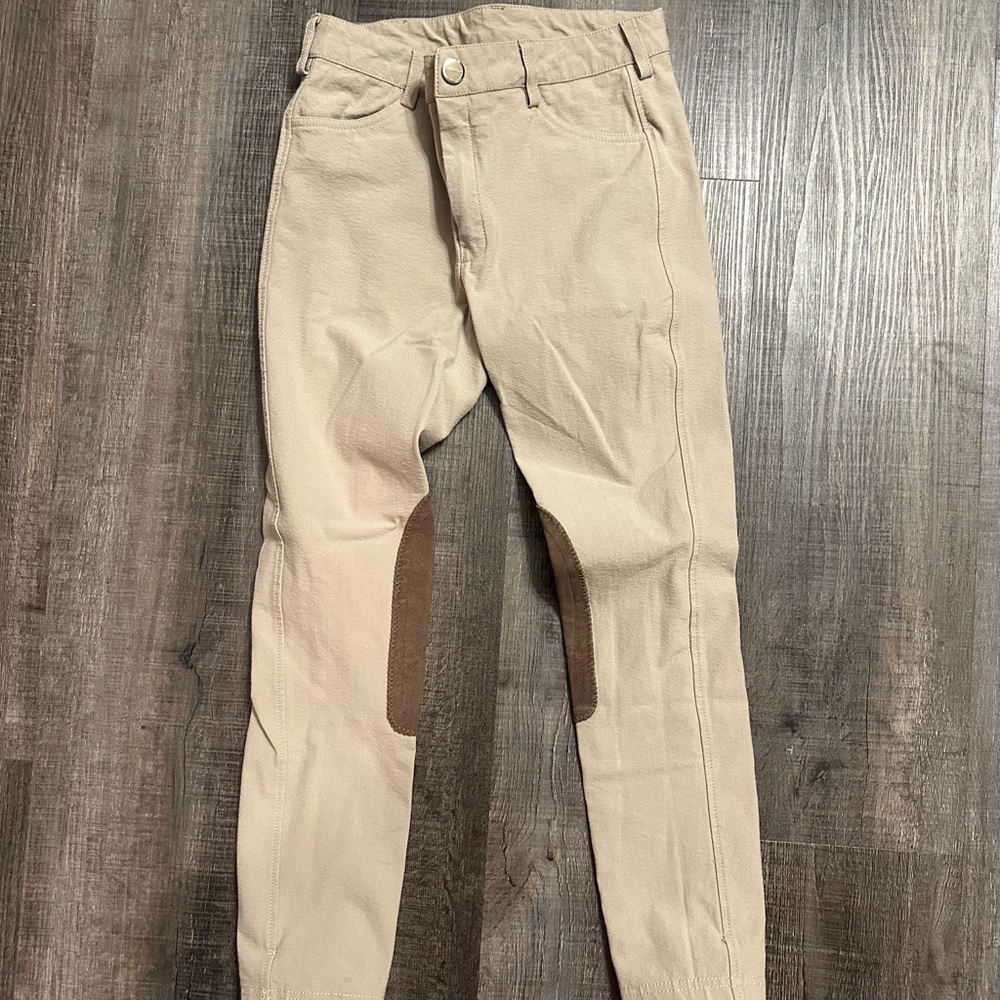 Kids Beige Riding Pants